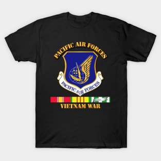 USAF -  SSI - Pacific Air Forces w VN SVC Ribbons T-Shirt